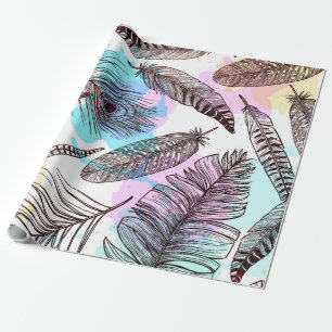 Peacock Feather Geschenkpapier