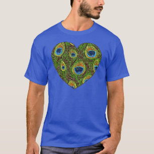 Peacock Feather Glitterie Kunstdruckerei T-Shirt