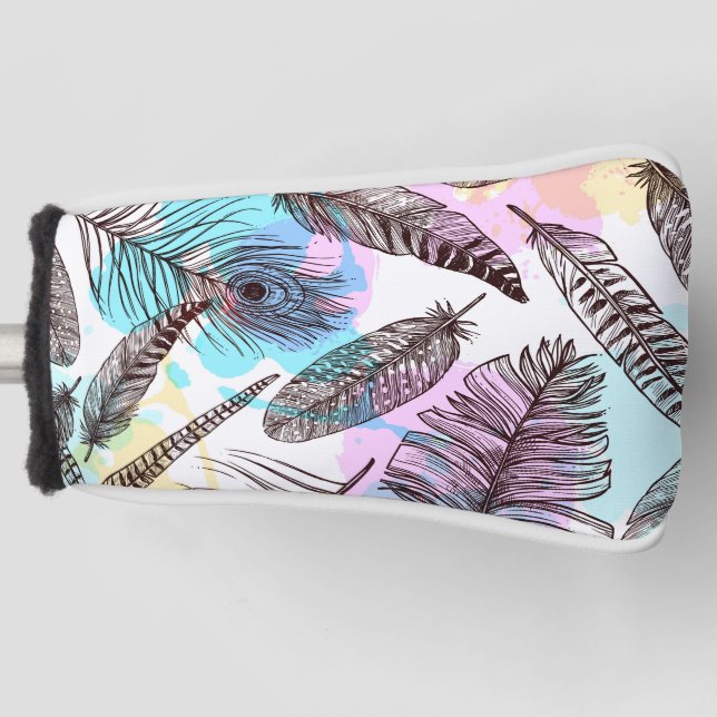 Peacock Feather Golf Headcover (Vorderseite)