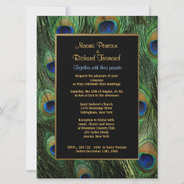 Peacock Feather Green 6,5" x 8 Einladung zur Hochz