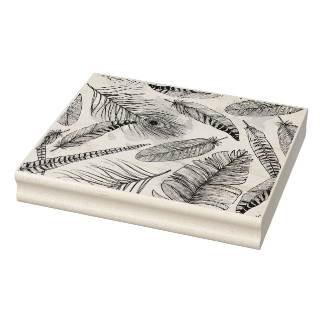 Peacock Feather Gummistempel (Stempel)
