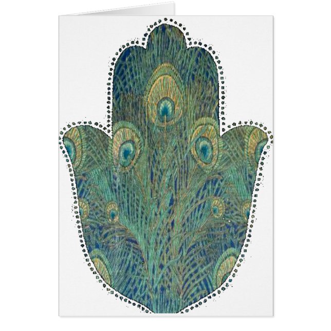 Peacock Feather Hamsa (Vorne)