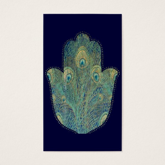 Peacock Feather Hamsa (Vorderseite)