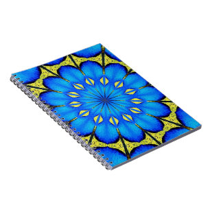 Peacock Feather Kaleidoscope 4 Notizblock
