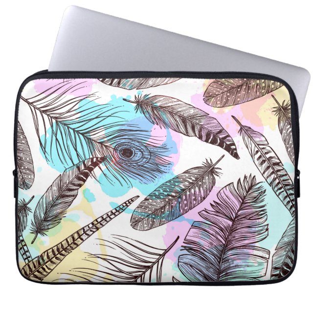 Peacock Feather Laptopschutzhülle (Vorderseite)
