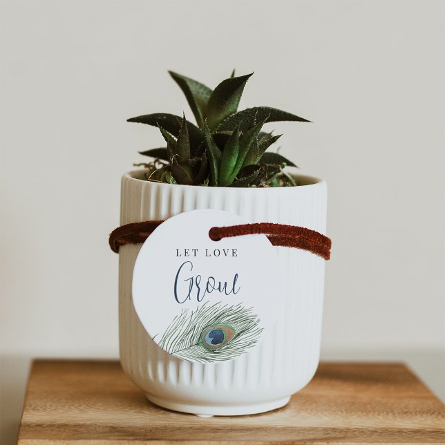 Peacock Feather Lasse Liebe wachsen Pflanze oder S Geschenkanhänger (Von Creator hochgeladen)