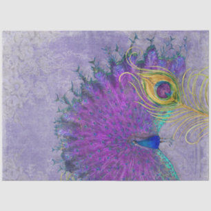 Peacock Feather Lavendel Lila Gold Seidenpapier