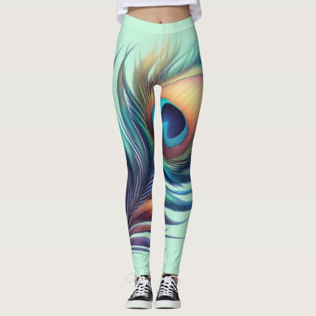 Peacock Feather Leggings (Vorderseite)