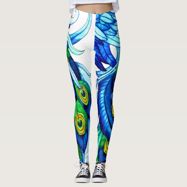 Peacock Feather Leggings (Vorderseite)