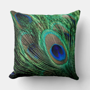 Peacock Feather Lucky Kissen