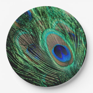 Peacock Feather Lucky Pappteller