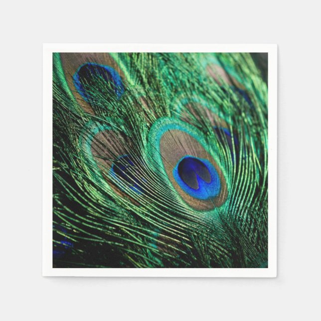Peacock Feather Lucky Serviette (Vorderseite)