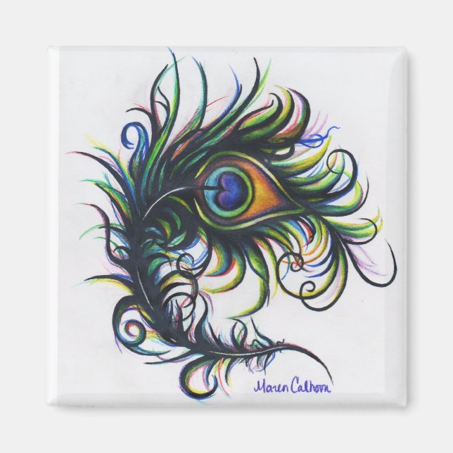 Peacock Feather Magnet (Vorne)