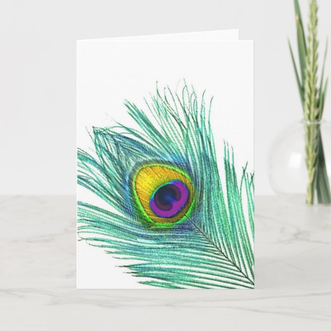 Peacock Feather note cards Karte (Vorderseite)