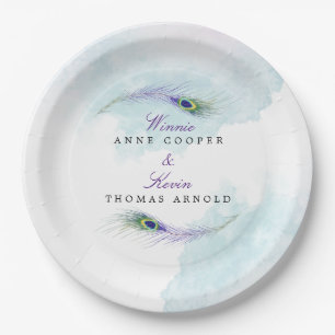 Peacock Feather Pappteller