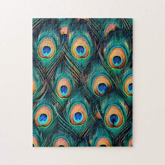Peacock Feather Pattern Puzzle (Vertikal)
