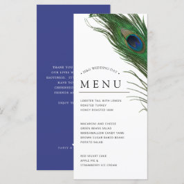 Peacock Feather Poise | Abendmenü Menükarte