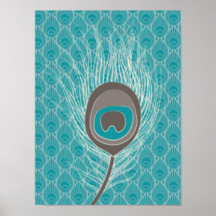 Peacock Feather Poster
