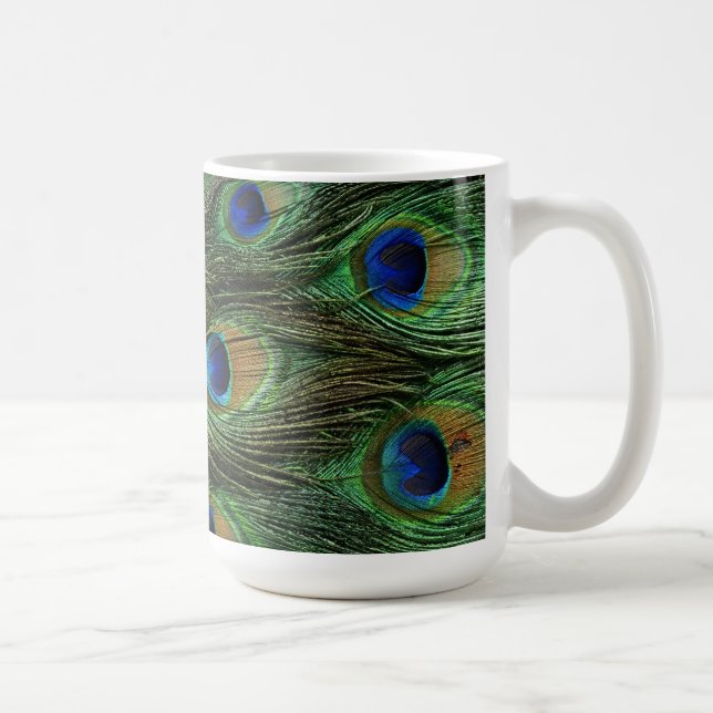 Peacock Feather Print Tasse (Rechts)