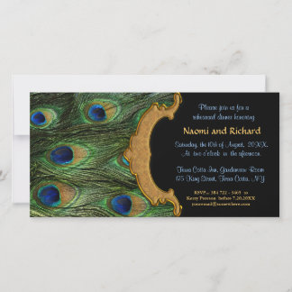 Peacock Feather Probe Dinner Einladung