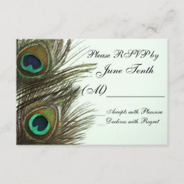 Peacock Feather RSVP-Karte RSVP Karte