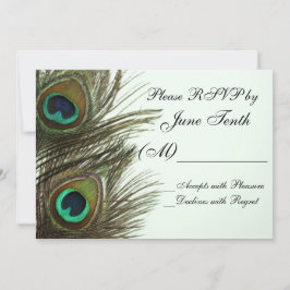 Peacock Feather RSVP-Karte RSVP Karte