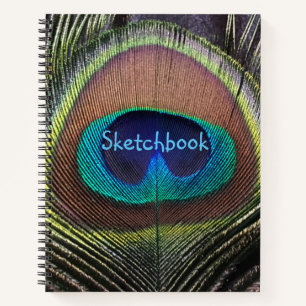 Peacock Feather Sketchbook Notizbuch