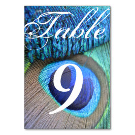 Peacock Feather-Tischnummern Tischnummer