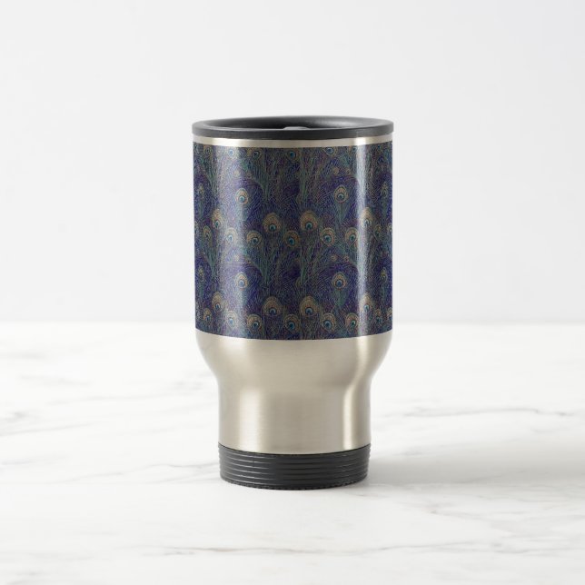 Peacock Feather Travel Mug Reisebecher (Mittel)