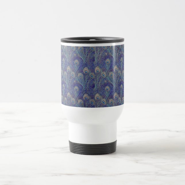 Peacock Feather Travel Mug Reisebecher (Mittel)