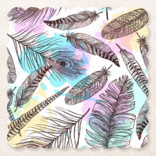 Peacock Feather Untersetzer