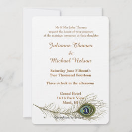 Peacock Feather Wedding Einladung