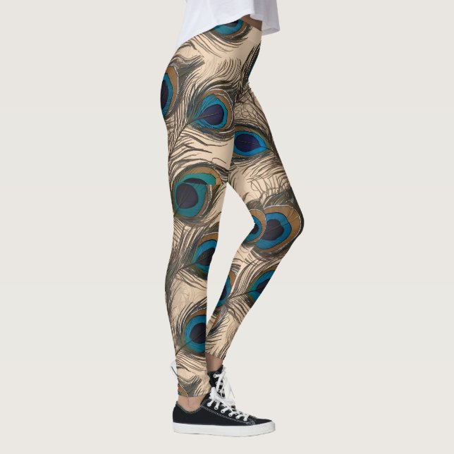 Peacock Feathered Leggings (Rechts)