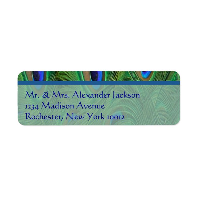 Peacock Feathers Address Labels (Vorne)