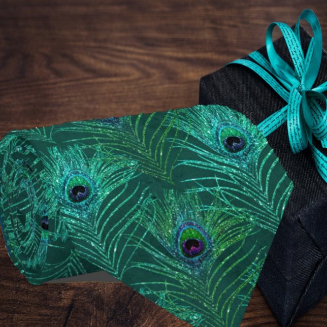 Peacock Feathers Aquamarin Blue Neck Tie Necktie Krawatte (Von Creator hochgeladen)