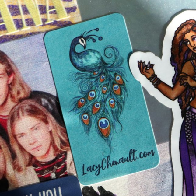 Peacock Feathers Aquamarin Peacocks Adressaufkleber (Von Creator hochgeladen)