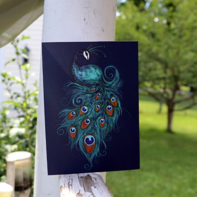 Peacock Feathers Aquamarin Peacocks Karte (Von Creator hochgeladen)