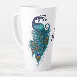 Peacock Feathers Aquamarin Peacocks Milchtasse