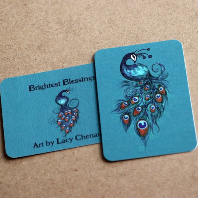 Peacock Feathers Aquamarin Peacocks Mitteilungskarte (Von Creator hochgeladen)