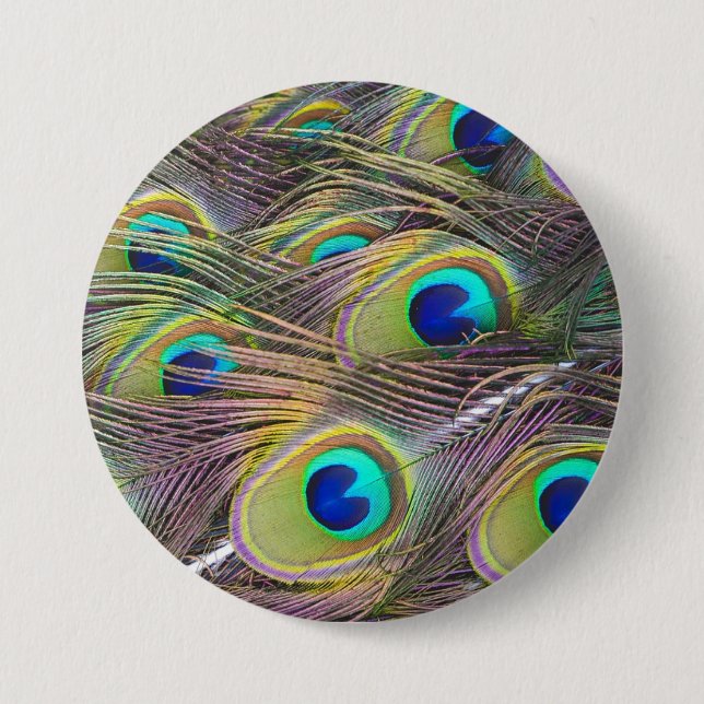 Peacock Feathers Button (Vorderseite)