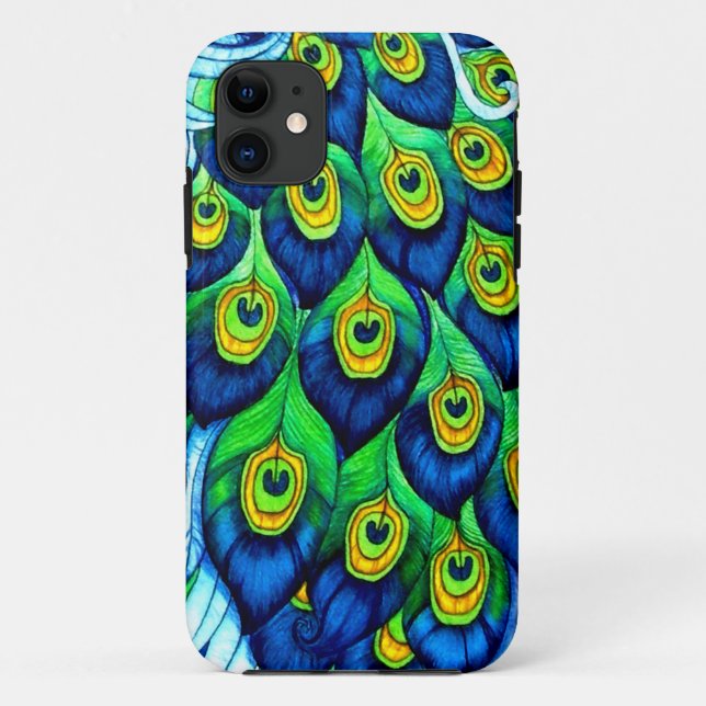 Peacock Feathers Design Case-Mate iPhone Hülle (Rückseite)