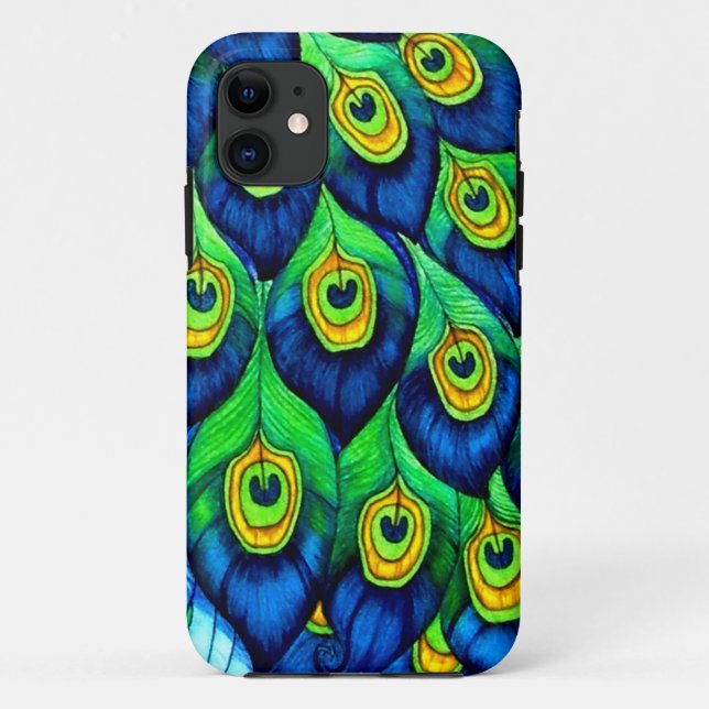 Peacock Feathers Design Case-Mate iPhone Hülle (Rückseite)