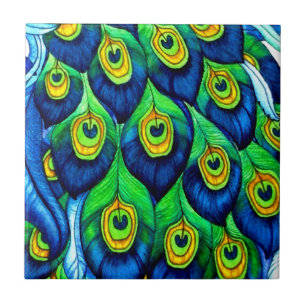Peacock Feathers Design Fliese