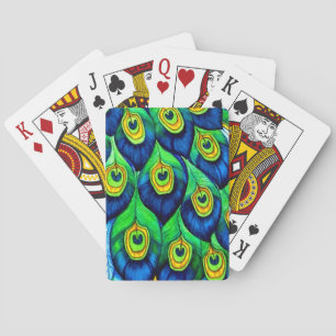 Peacock Feathers Design Spielkarten