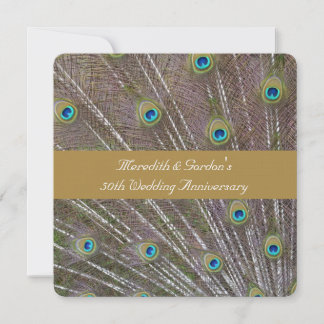 Peacock Feathers Einladung