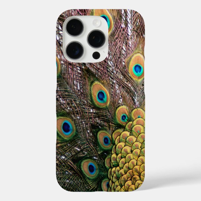 Peacock Feathers Emerald Green und Gold Case-Mate iPhone Hülle (Rückseite)