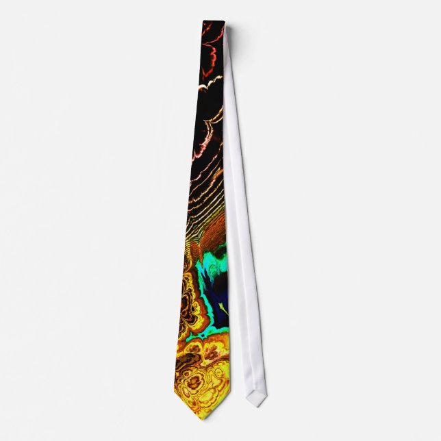 Peacock Feathers Fraktal 1 Krawatte (Vorderseite)