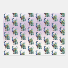 Peacock Feathers Geschenkpapier Set