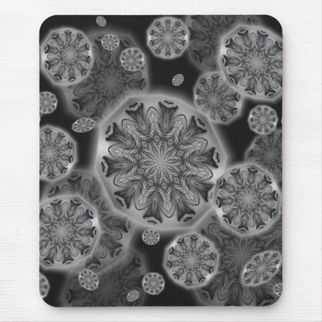 Peacock Feathers Kaleidoscopes Mousepad (Vorne)