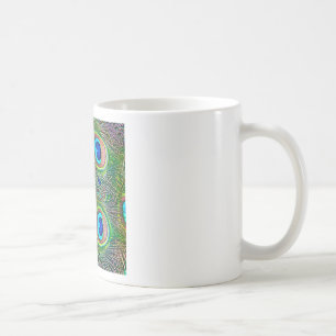 Peacock Feathers Kaleidoskop Print Kaffeetasse